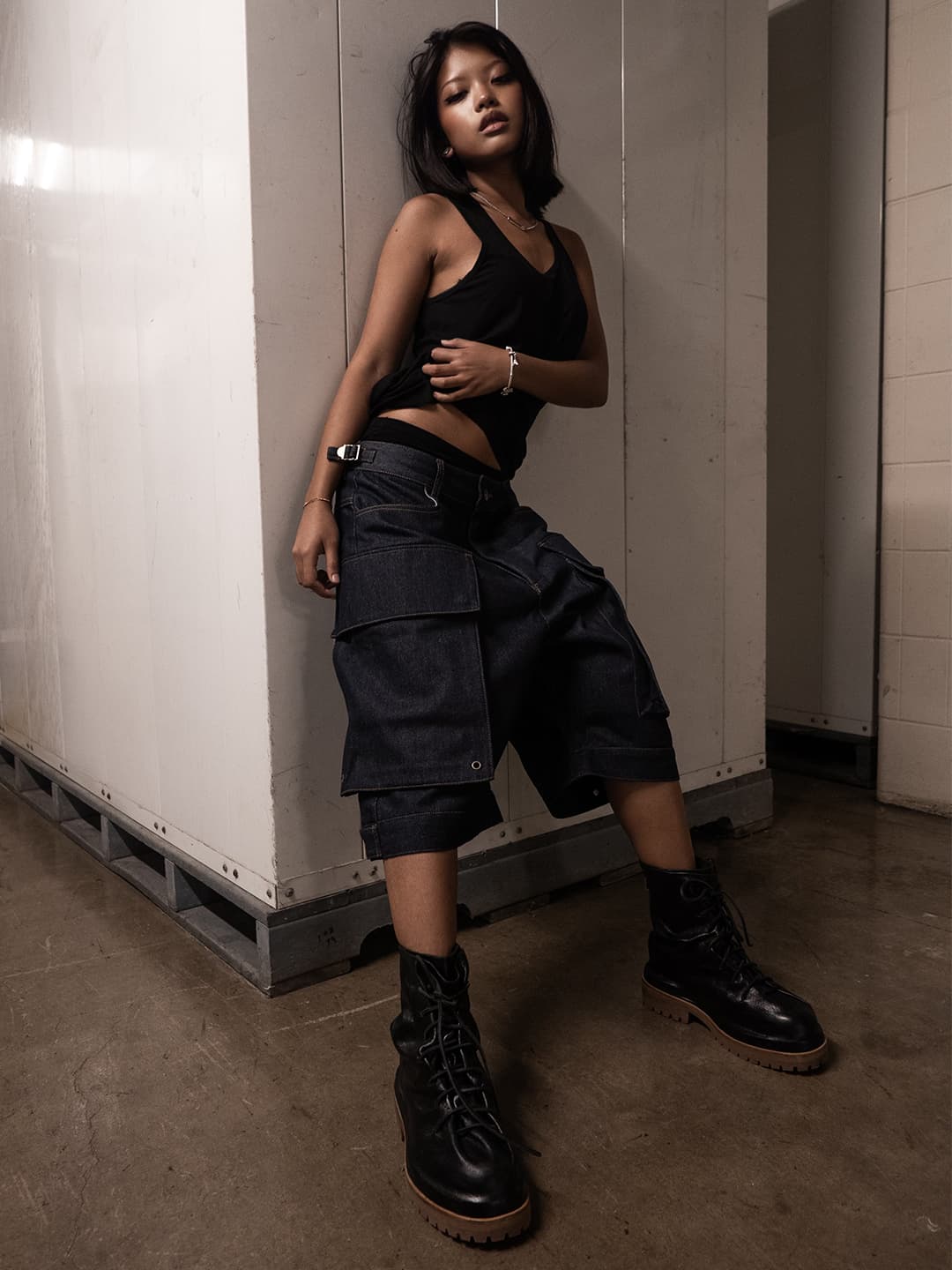 NoMassProd “SS25 Raw Baggy Shorts” Lookbook